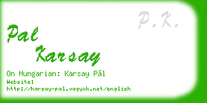 pal karsay business card